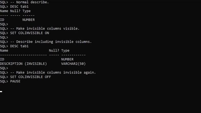 Invisible Columns in Oracle 12.1 Onward смотреть онлайн