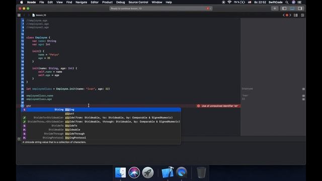 Swift. Урок 10 - Structures and Classes (Структуры и классы) смотреть онлайн