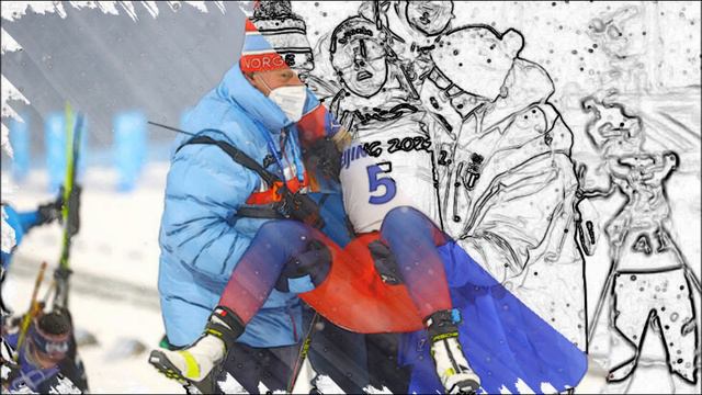 Ingrid Tandrevold Carried Away From The Finishing Town At The Olympic Games, Biathlon