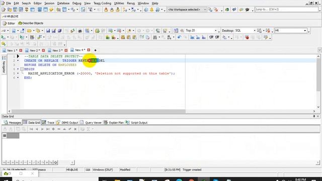 How to Protect Table Data Deletion by Trigger.. смотреть онлайн