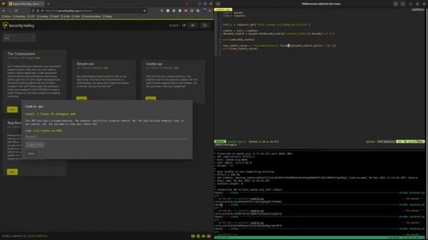 SecurityValley CTF write-up Cookie API