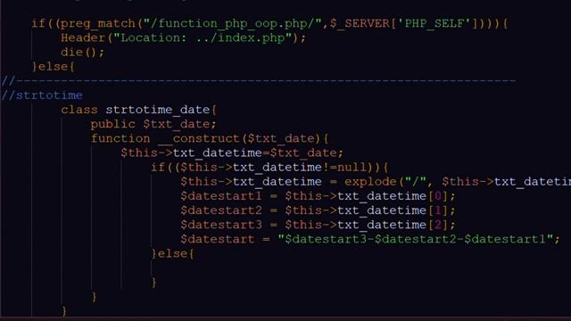 สร้าง function class: strtotime by php Code (wording code today) смотреть онлайн