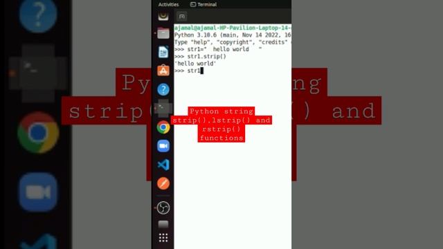 Python string strip(), lstrip() and rstrip() functions смотреть онлайн
