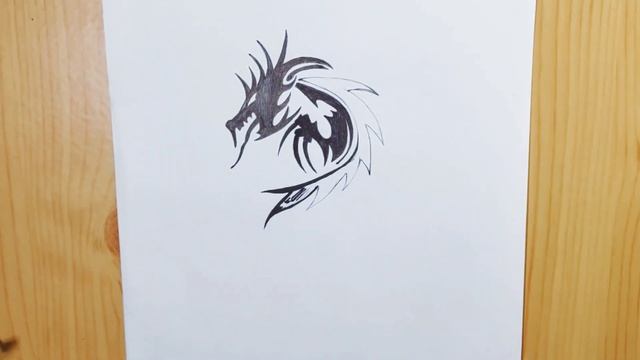 How to Draw a Tribal Dragon Tattoo Design смотреть онлайн