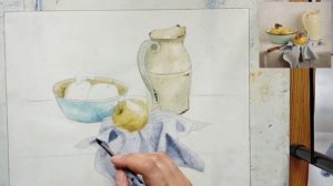 Натюрморт акварелью с объяснениями художника