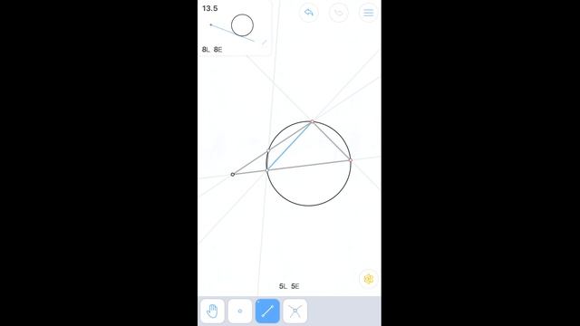 Euclidea - 13. Nu (Ню) - 13.5 - Касательная к окружности - 4 Stars смотреть онлайн