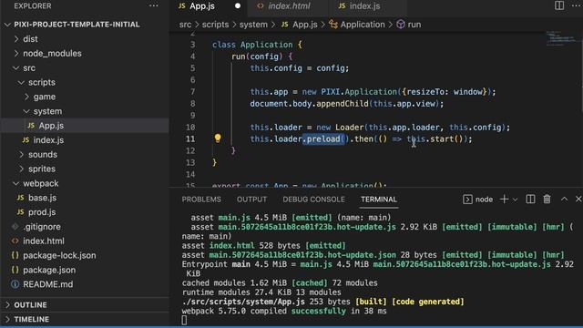 Сreating PixiJS project template смотреть онлайн