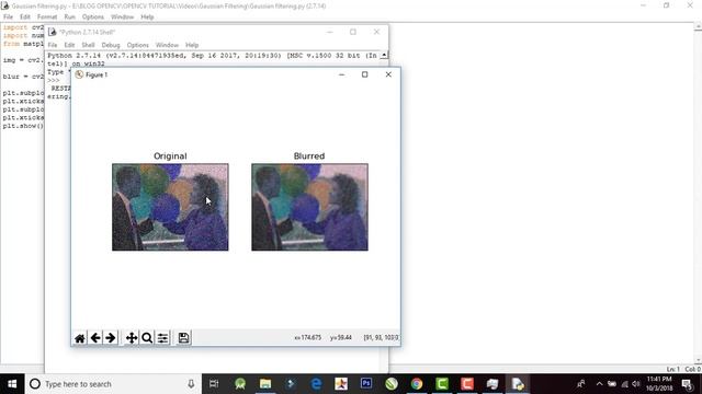 Method Gaussian Filtering with OpenCv Python смотреть онлайн