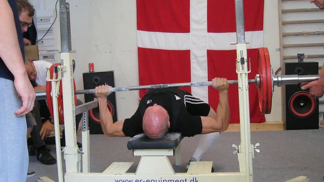 Thomas L. Hansen - 137,5 kg bench press - Danish Raw Bench Press Championship 2014 смотреть онлайн