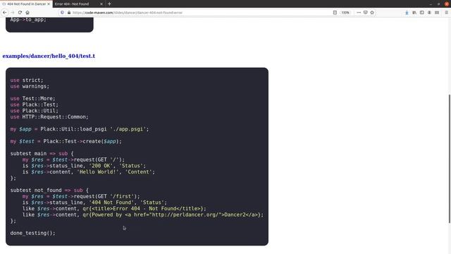 Perl Dancer Part 8: testing 404 and 500 responses смотреть онлайн