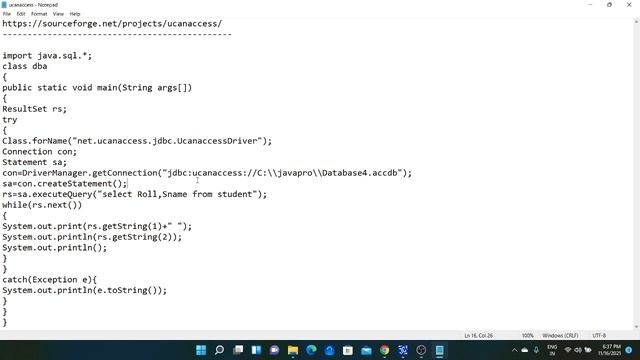 Java Database Connection With MS-Access смотреть онлайн