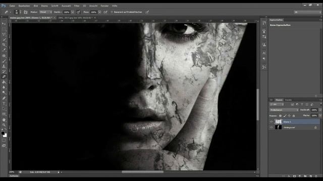 Cracked Effect Tutorial in Photoshop CS6 смотреть онлайн