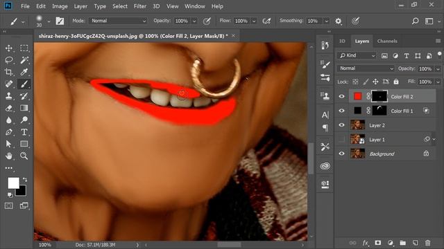 Converting 100 Year Old lady to young in PHOTOSHOP смотреть онлайн