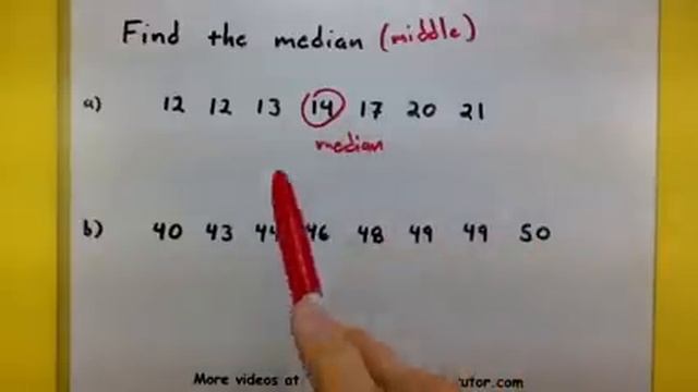 Statistics - Find the median смотреть онлайн