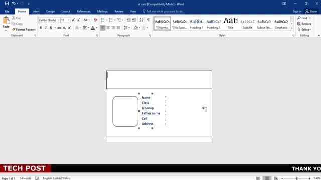 How to Create ID CARD Design using MS WORD | Full Explanation - தமிழில் смотреть онлайн