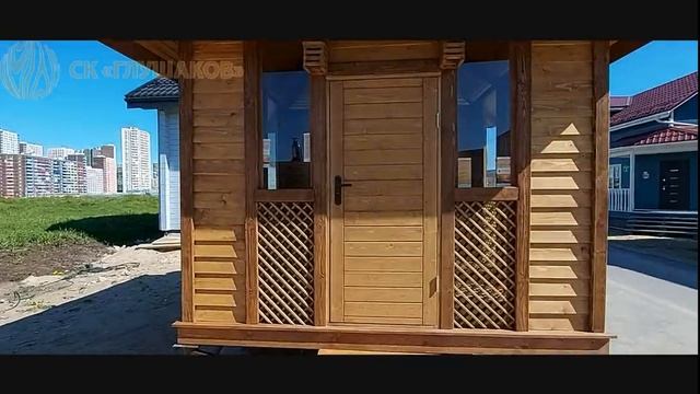 Супер беседка из дерева с камином и габионом смотреть онлайн