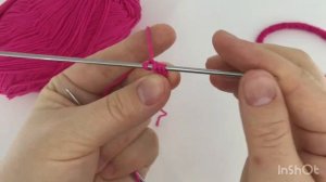 Шнур спицами / полый  шнур из 4 петель