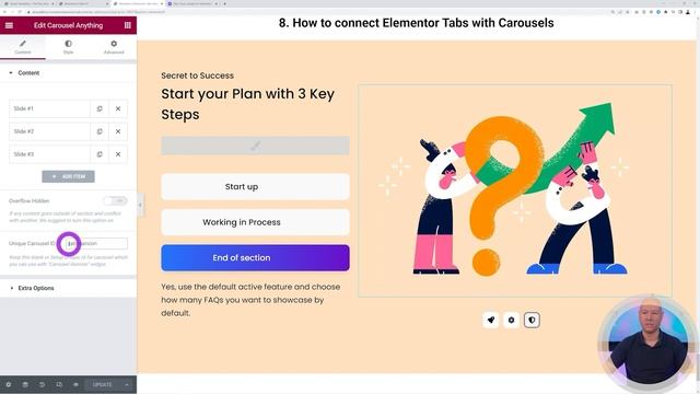 How to Connect Elementor Tabs with Carousels Sliders? (Part 8/8) смотреть онлайн