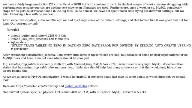 Databases: MySQL performance issues with occasional complete freezes смотреть онлайн