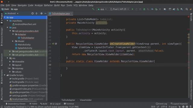 To Do List App Android Studio Tutorial | Part 3 - Recycler View & Splash Screen | The Penguin Coder смотреть онлайн