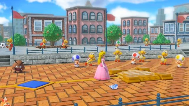 Super Mario Party - Challenge Road - Shell Street and Chestnut Forest - Peach Gameplay смотреть онлайн