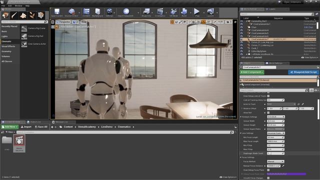 Кинематографическая глубина резкости в Cine Camera Actor UE4 смотреть онлайн