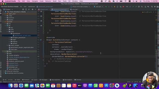 Part-12 Flutter Persistent Bottom Nav Bar || Flutter Firebase Social Media Application смотреть онлайн