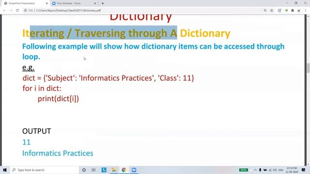 Dictionary in Python - Informatics Practices - Class 11 смотреть онлайн