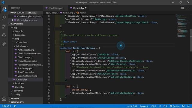 Laravel 6.2 Tutorial - Middleware смотреть онлайн