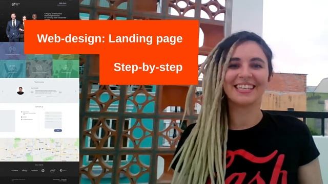 Web-design: modern page in Adobe Photoshop step by step for your company смотреть онлайн