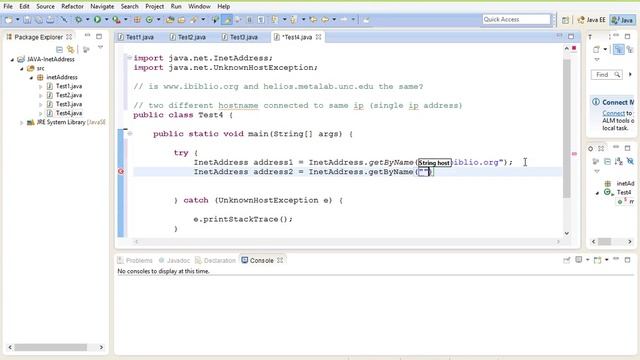 java network InetAddress class Part 4 ( is www.ibiblio.org and helios.metalab.unc.edu the same?) смотреть онлайн