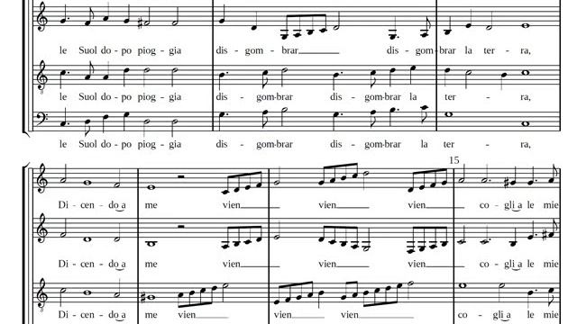 Luca Marenzio: Madrigal "Madonna, sua mercé". Partitura. Audición. смотреть онлайн