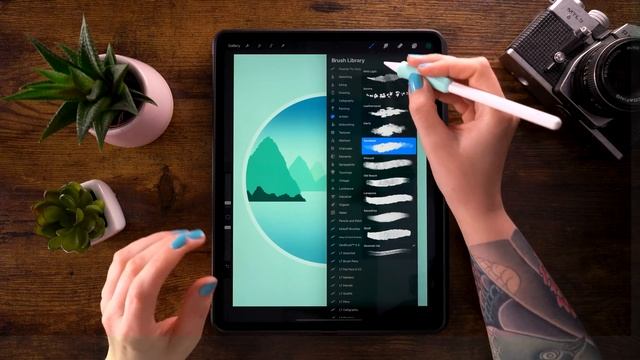 You Can Draw This CALM SUNRISE LANDSCAPE in PROCREATE - Plus FREE Procreate Brush смотреть онлайн