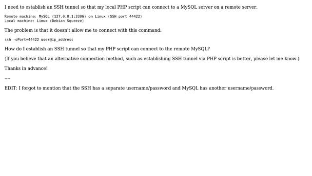 Unix & Linux: SSH tunnel to MySQL for PHP scripts (2 Solutions!!) смотреть онлайн