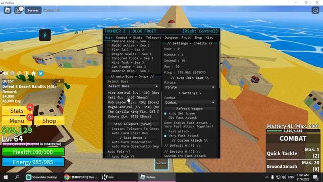 Blox Fruit Script Thunder Z | Auto Farm/Fast Farm | Auto All boss Farm | Auto Teleport | Keys смотреть онлайн