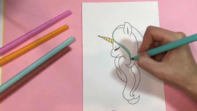 Как нарисовать единорога - Простые рисунки Единорожка - How to draw a unicorn смотреть онлайн