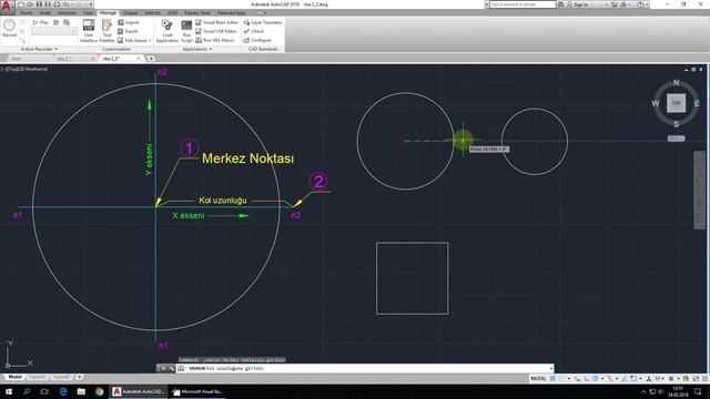 AutoCAD VBA #2. Eksen çizme смотреть онлайн