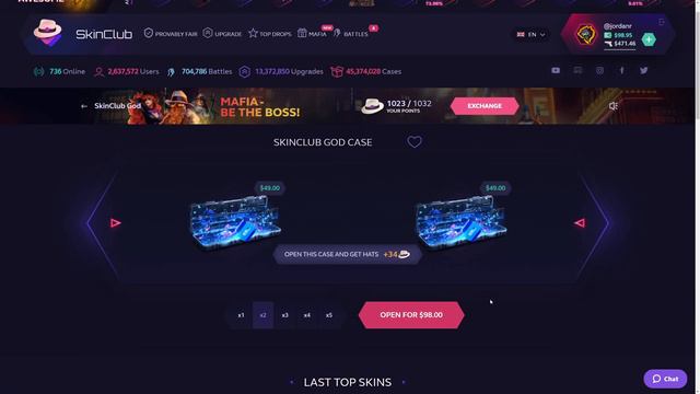 Doing VERY RISKY LOW CHANCE Upgrades?! (SKIN.CLUB) смотреть онлайн