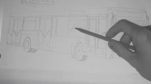 КАК НАРИСОВАТЬ АВТОБУС  МАЗ-203 ПОЭТАПНО