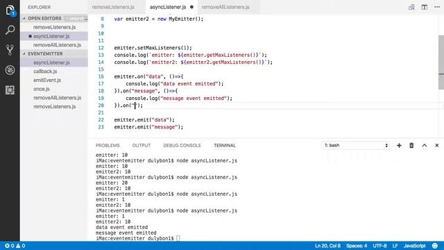 NodeJS EventEmitter: MaxListeners смотреть онлайн