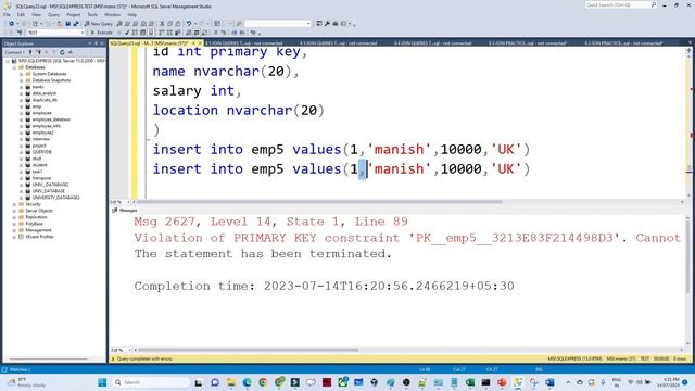 5. Primary key Vs Unique key in SQL | SQL Tutorial смотреть онлайн