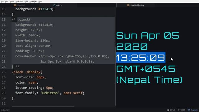 Working Digital Clock using HTML CSS & Javascript | Neumorphism UI Design смотреть онлайн
