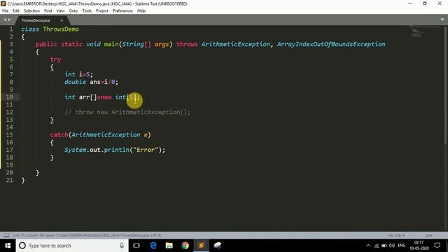 36 | 'throws' Keyword in JAVA | Why to use it? смотреть онлайн