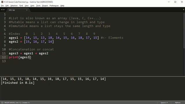 Python Programming Series (Lists 2): Concatenation and Mutability смотреть онлайн