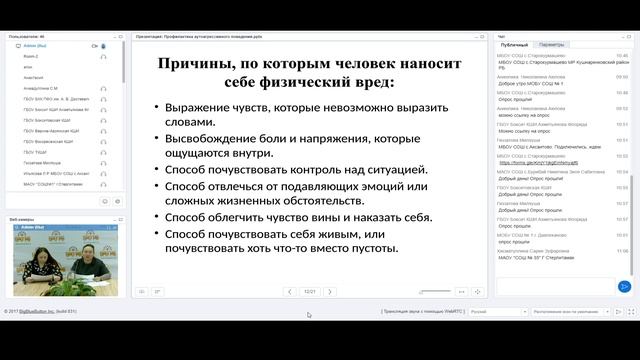 Профилактика аутоагрессивного поведения среди детей и подростков смотреть онлайн