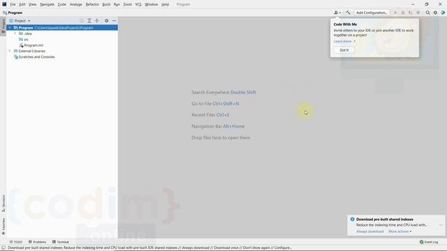 #Java Урок 1.6 Создание проекта и класса. Видеоуроки с нуля для детей 12+ лет от школы Codim.Online смотреть онлайн
