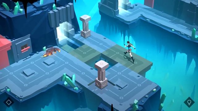 Lara Croft GO Walkthrough The Cave Of Fire - Level 8 - A Crystal Cavern смотреть онлайн