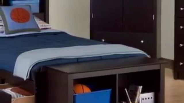 Sonoma Twin Bedroom Set with Dresser - Prepac Furniture смотреть онлайн