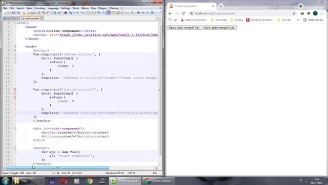 Tutorial Vue JS 2 - Custom Component смотреть онлайн