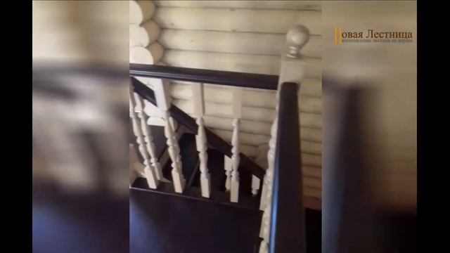 Лестница под заказ в бревенчатый дом смотреть онлайн